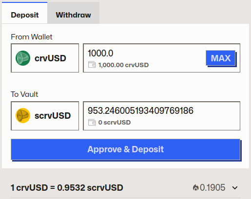 Deposit Amount