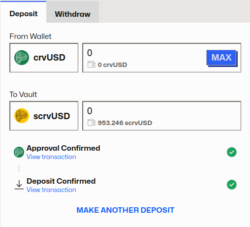 Deposit Success